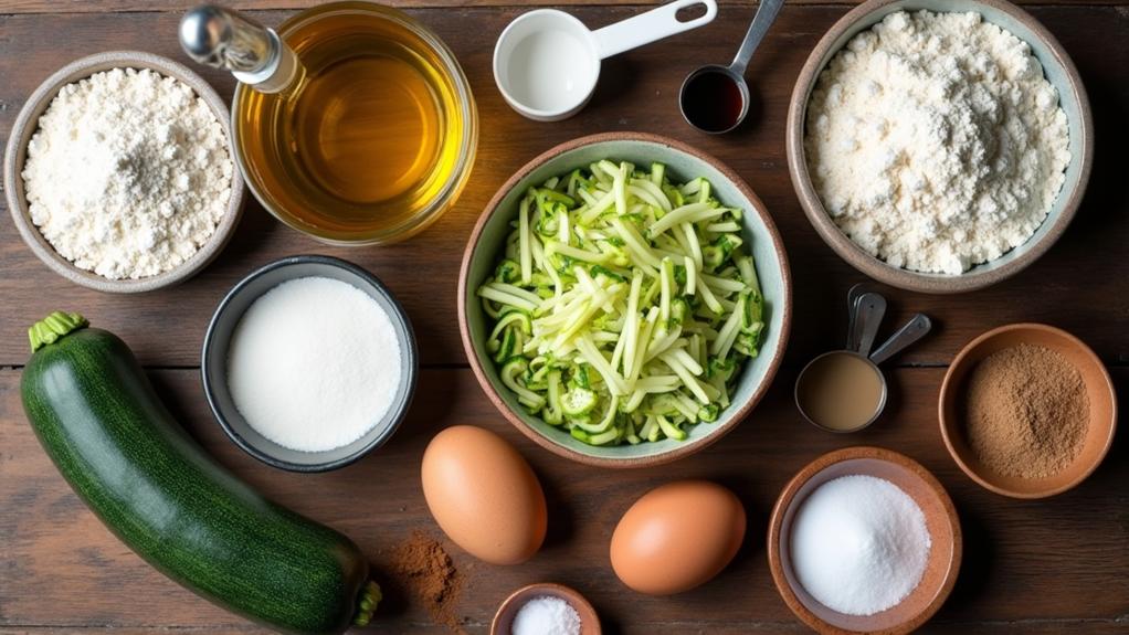 zucchini muffins ingredients