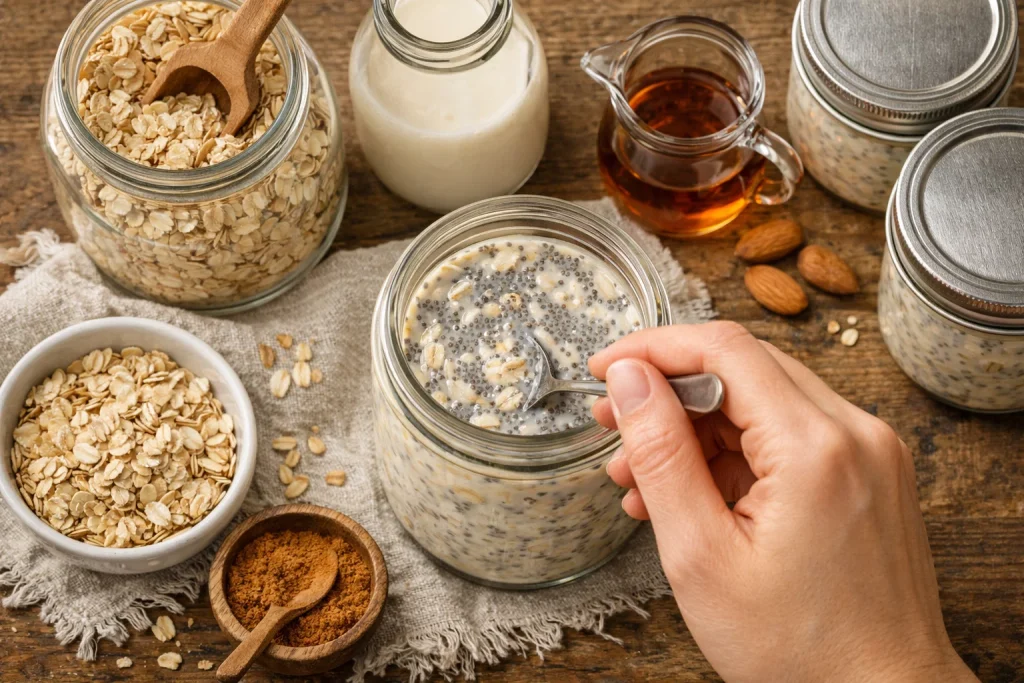 easy overnight oats prep