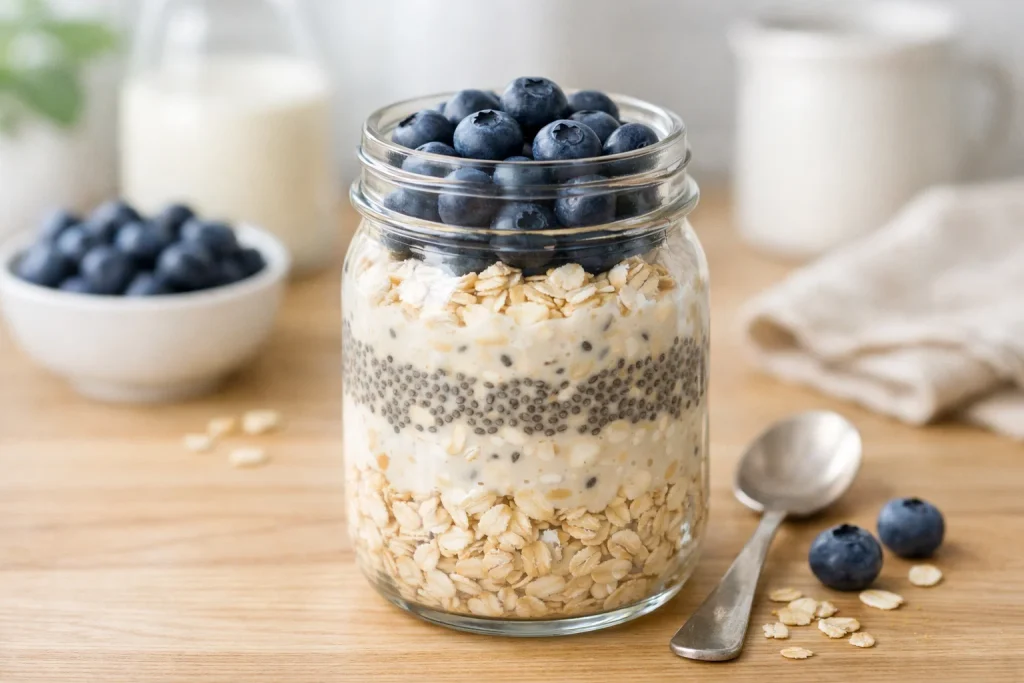 overnight oats mason jar