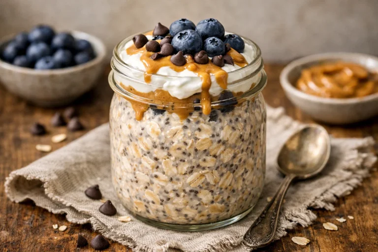 overnight oats with toppings