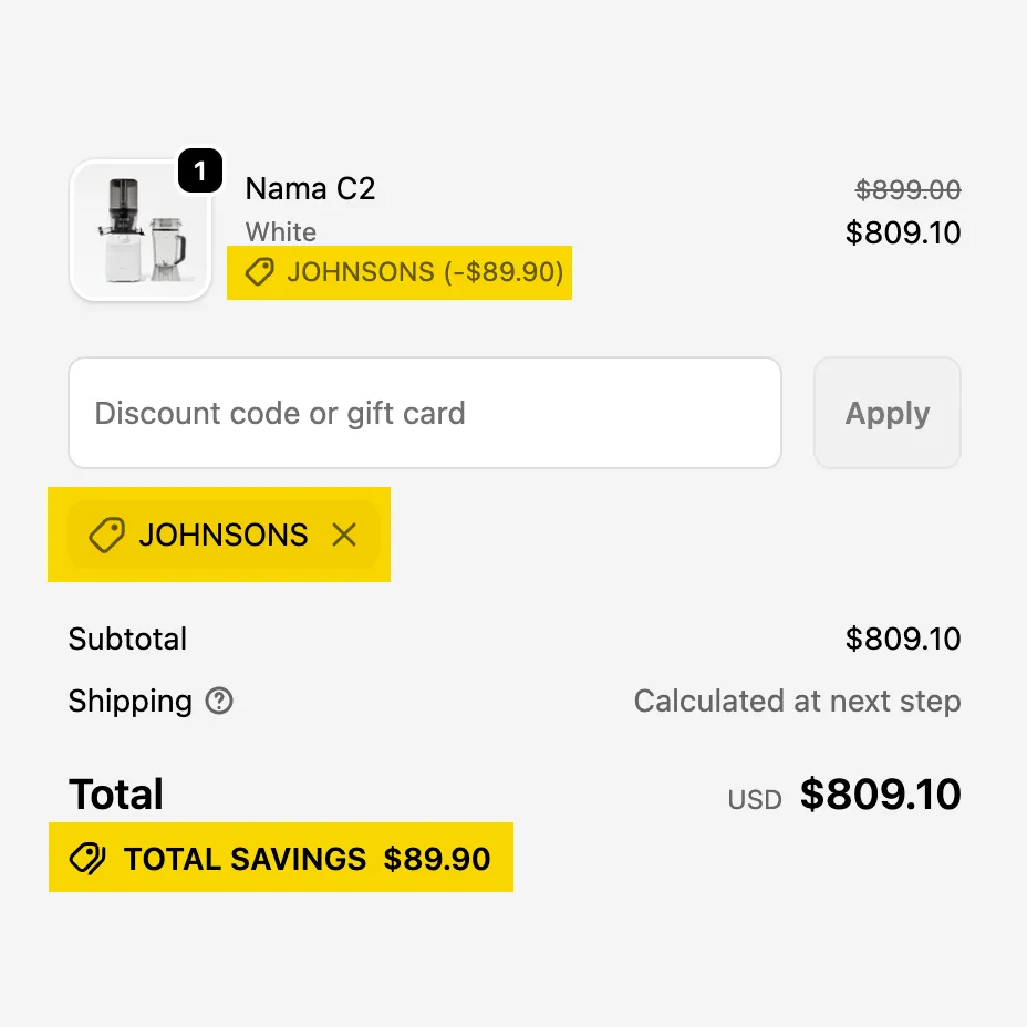 nama juicer discount code proof