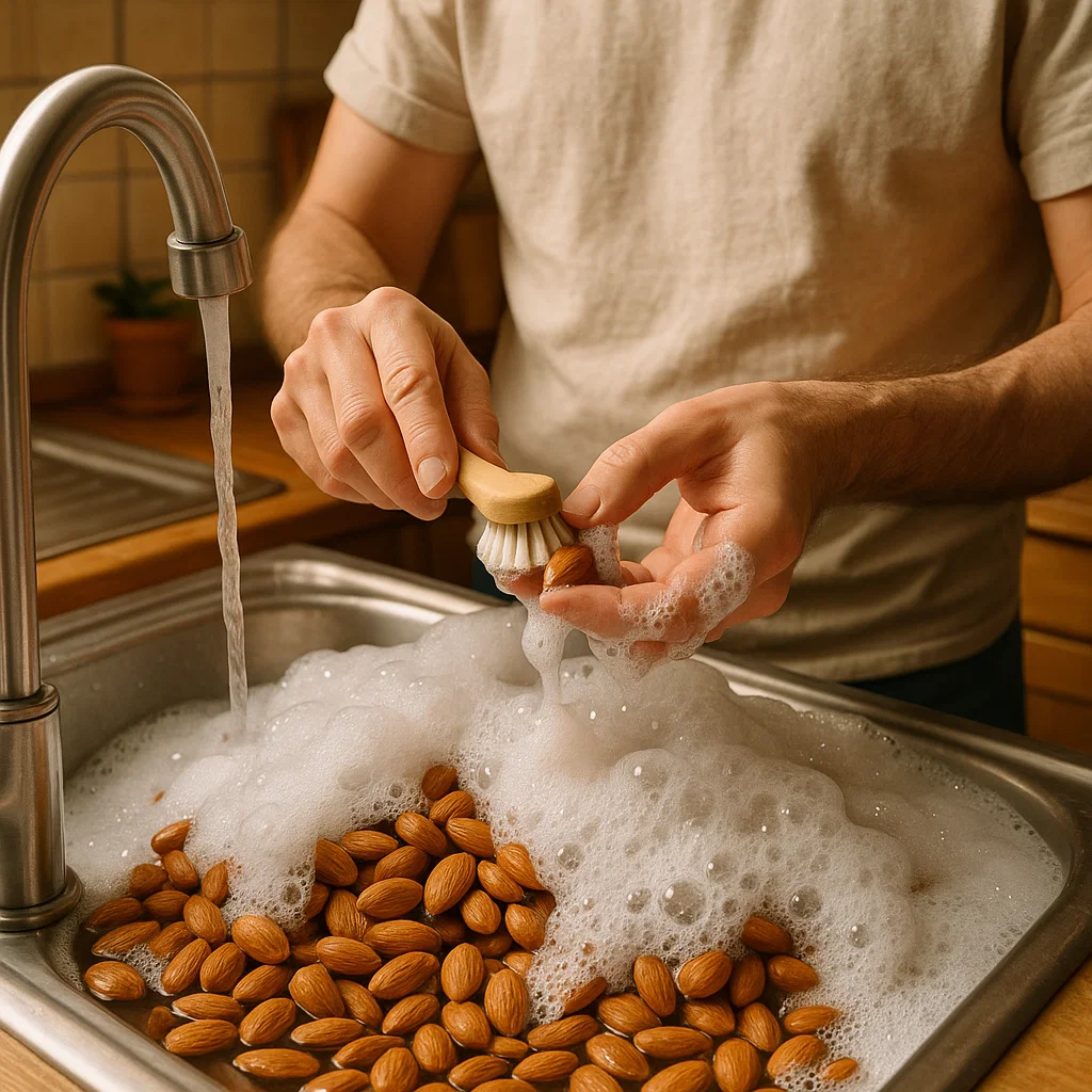 washing almonds comedic
