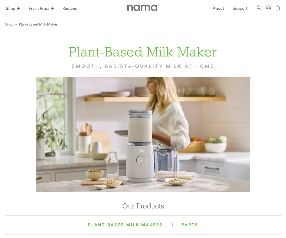 official Nama well store page