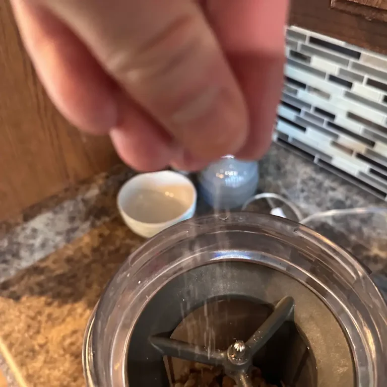 adding a pinch of salt to the nut milk recipe