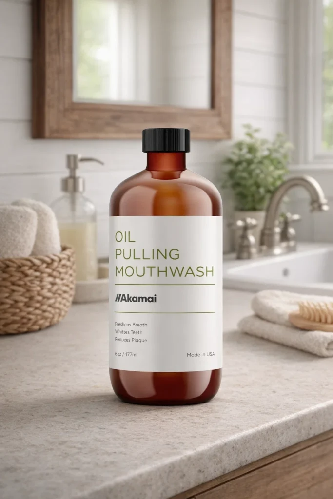 akamai basics oil pulling mouthwash 2